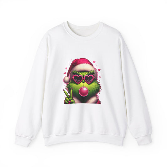 Bougie Bubble Grinch  Crewneck Pullover Sweatshirt