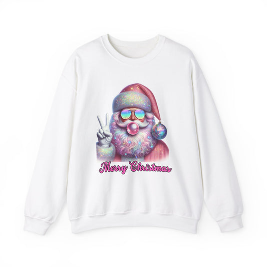 Disco Bougie Bubble Santa Crewneck Pullover Sweatshirt